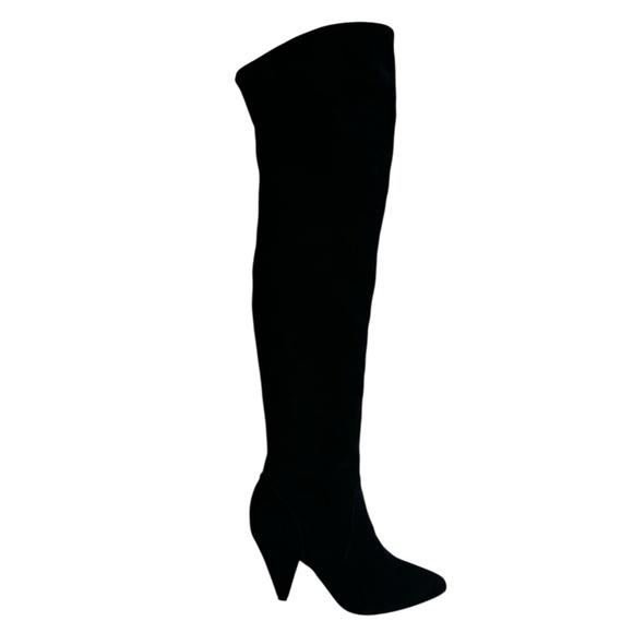 Kurt Geiger London Women's Over The Knee Suede Boots Heels Black Size 38.5 US 8 - Picture 6 of 12